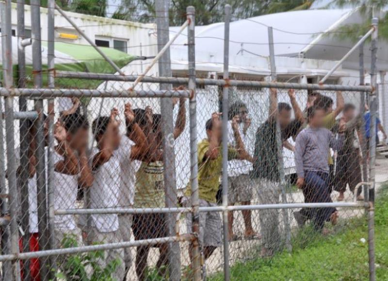 File photo of asylum seekers at the Manus Island detention centre. Reuters 