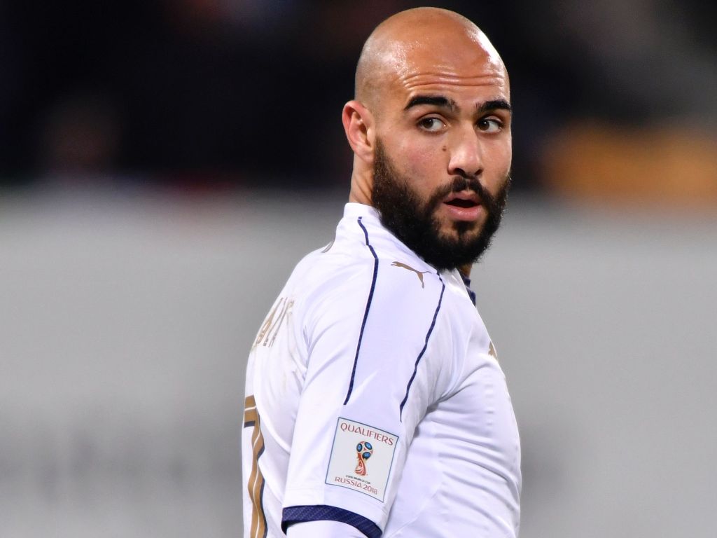 Italy's forward Simone Zaza looks on during the FIFA World Cup 2018 European group G Qualifiers football match beetween Liechtenstein and Italy on November 12, 2016 at the Rheinpark Stadion in Vaduz. / AFP / FABRICE COFFRINI
