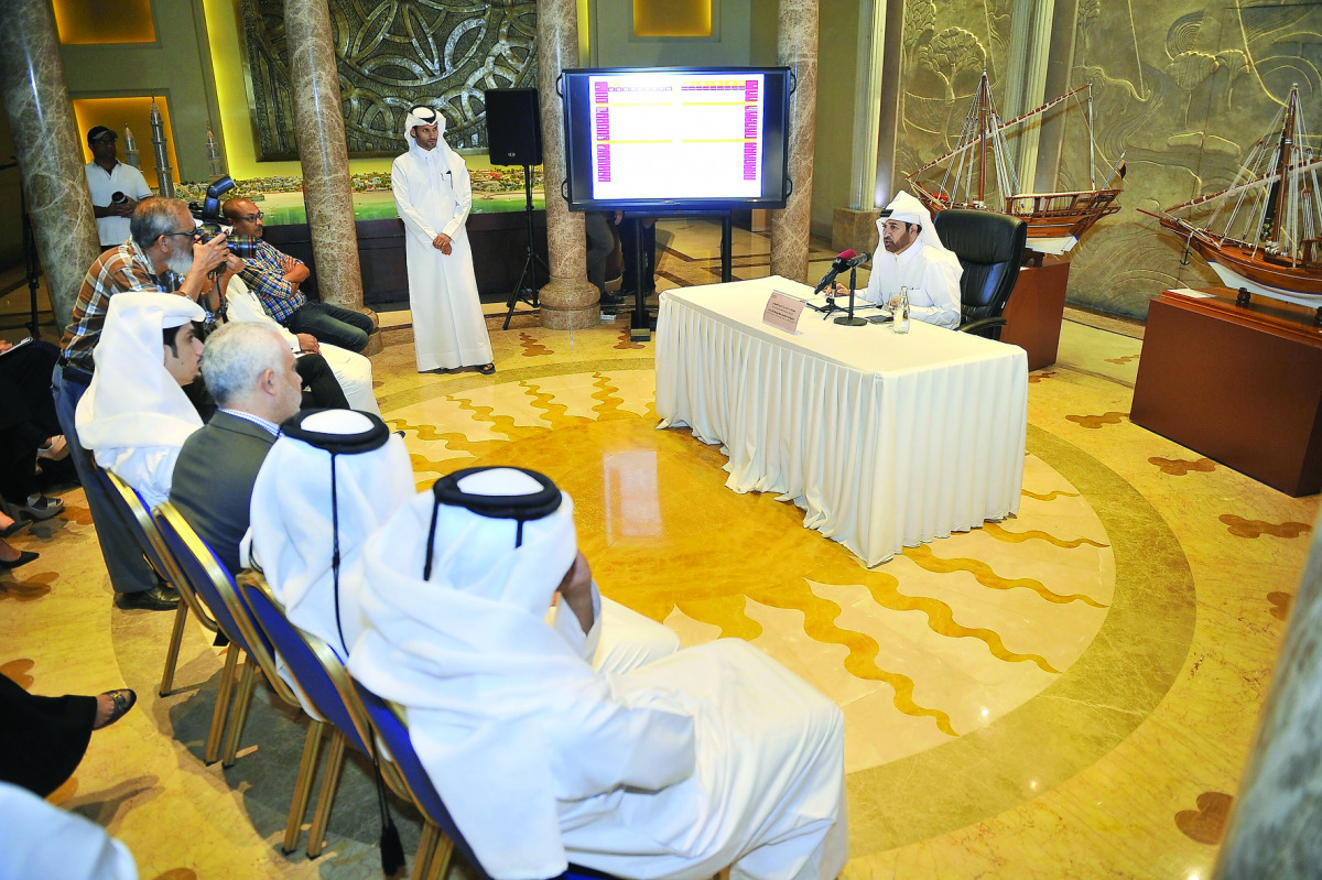 Katara General Manager Dr Khalid bin Ibrahim Al Sulaiti durign a press meet at Katara yesterday. Pic: Baher Amin/ The Peninsula