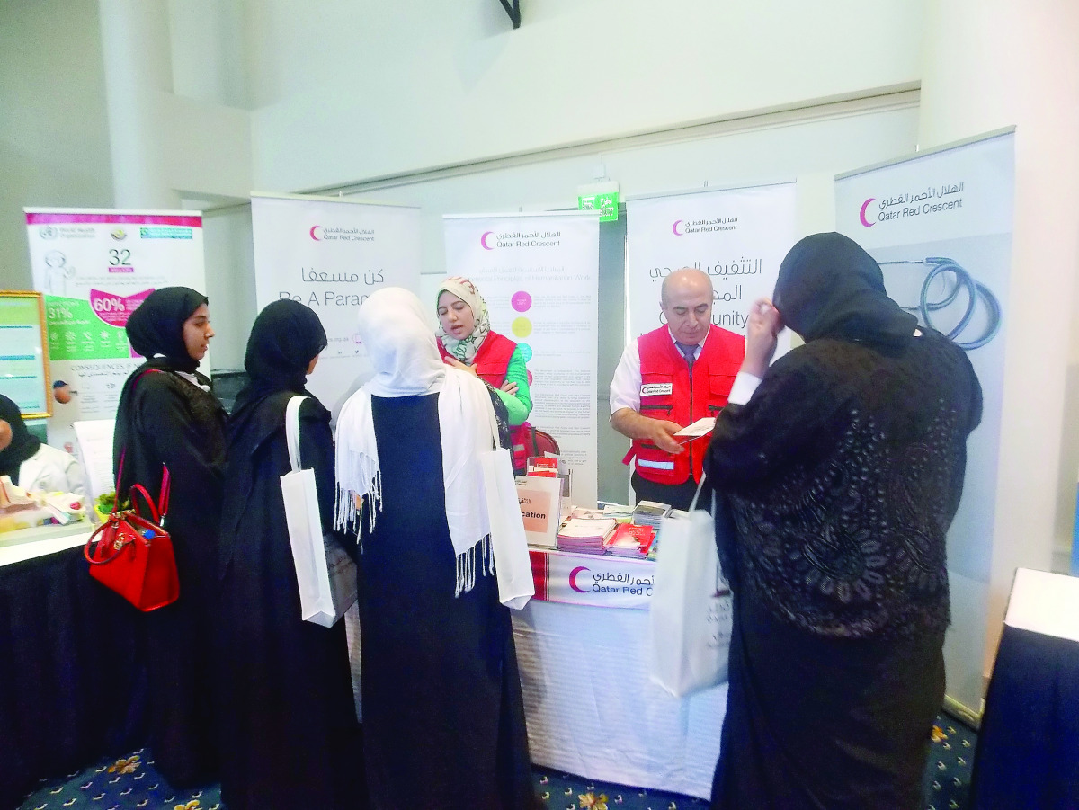 Participants at the Career and Volunteering Program Fair. 