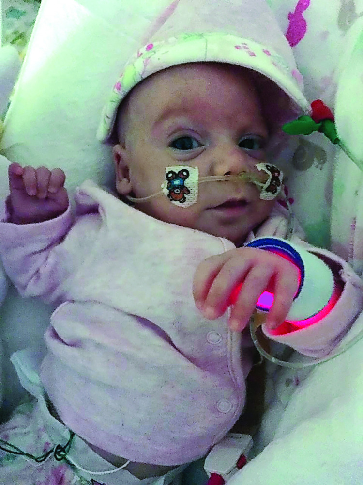 Four-month-old Baby Masa ready for discahrge from Women's Hospital.