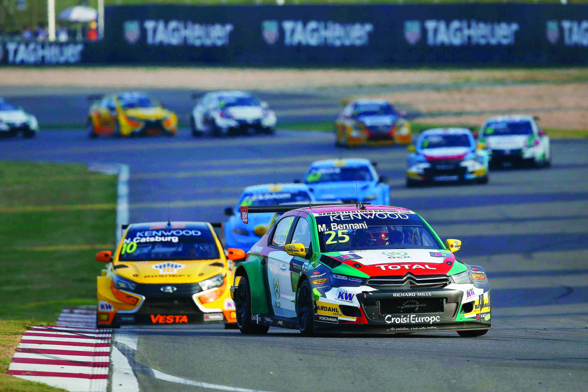 Bennani Mehdi (front) in action during the 2016 FIA WTCC World Touring Car Championship in Shanghai, China in this September 23 file photo.