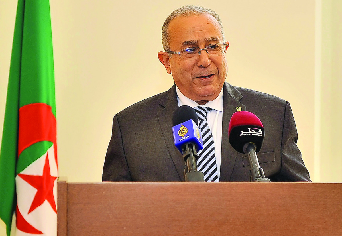 Ramtane Lamamara, Algeria Minister of Foreign Affairs, at the press meet. Pic: Baher Amin / The Peninsula