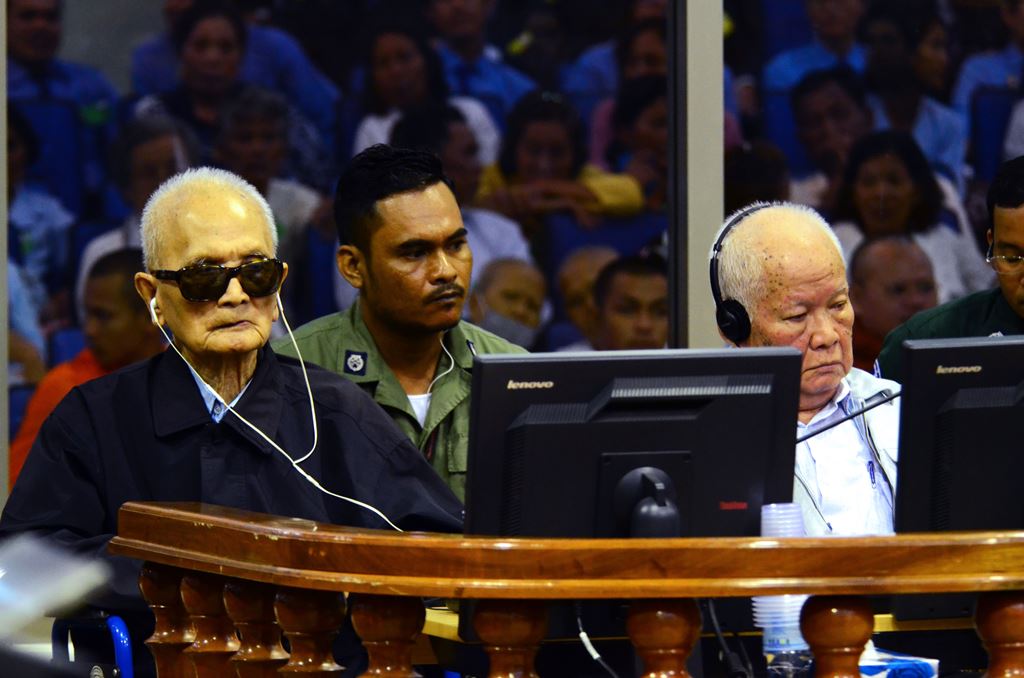 This handout photo taken and released by the Extraordinary Chambers in the Courts of Cambodia (ECCC) on November 23, 2016 shows former Khmer Rouge leader 