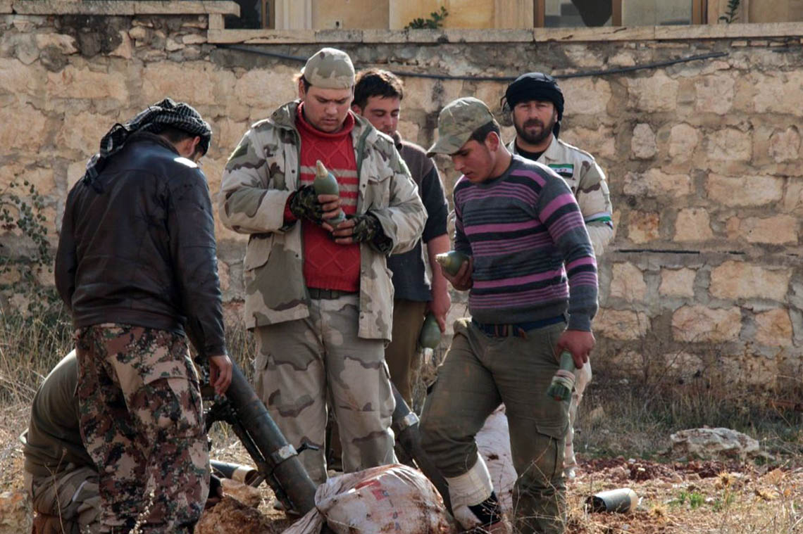 Syrian oppositions make preparations before they attack over Assad Regime soldiers based at Syrian Army Artillery School and military academy in Ramouseh region of Aleppo, Syria on December 02, 2016. Yasir Al Ahmed - Anadolu Agency 