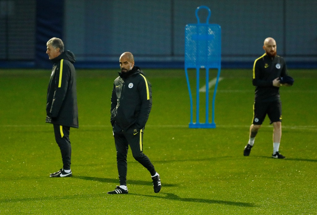 Manchester City manager Pep Guardiola during training Action Images via Reuters / Jason Cairnduff 