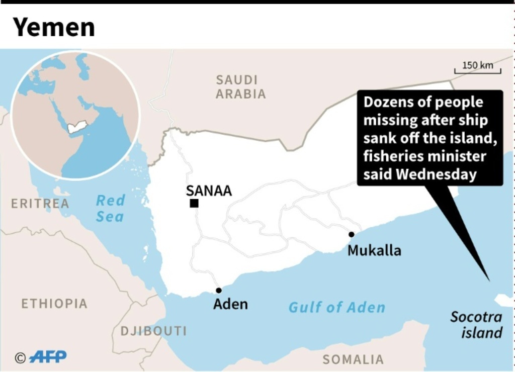 Map of Yemen locating Socotra island / © AFP Graphic.