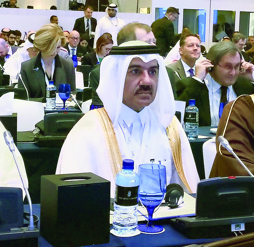 Secretary-General of the Foreign Ministry H E Dr Ahmed bin Hassan Al Hammadi at the opening session of the 12th edition of Manama Dialogue held in Bahrain yesterday. 