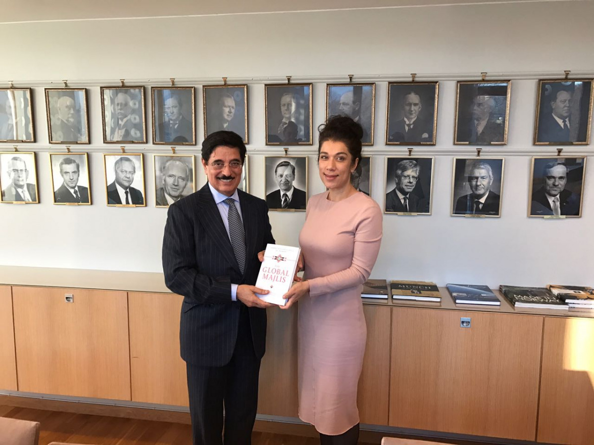 Dr Hamad bin Abdulaziz Al Kawari with Norwegian State Secretary and Deputy Minister of Foreign Affairs, Laila Bokhari, and (RIGHT) with State Secretary to the Minister of Education and Research, Bjorn Haugstad, during his visit to Oslo.