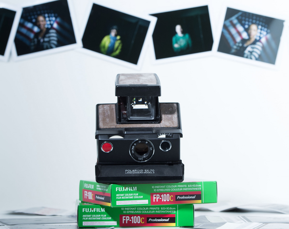 A photo illustration view of an old Polaroid Camera and some instant films are seen on December 12, 2016 In Los Angeles, California. At a photography studio in Cleveland, instructor Nicole Follen is trying to convince her students to step back in time and