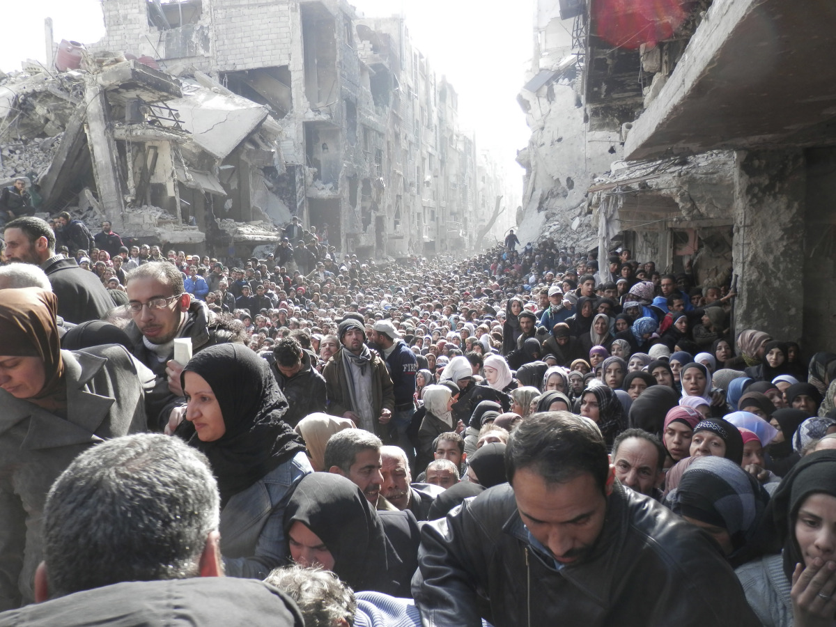 (File Photo) Al-Yarmouk refugee camp, south of Damascus