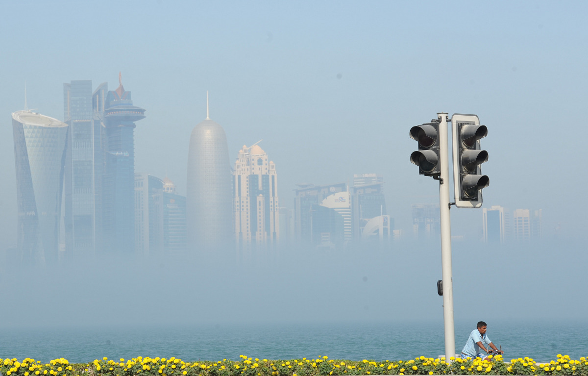 Afternoon fog in the West Bay area yesterday. Picture by: Salim Matramkot/The Peninsula