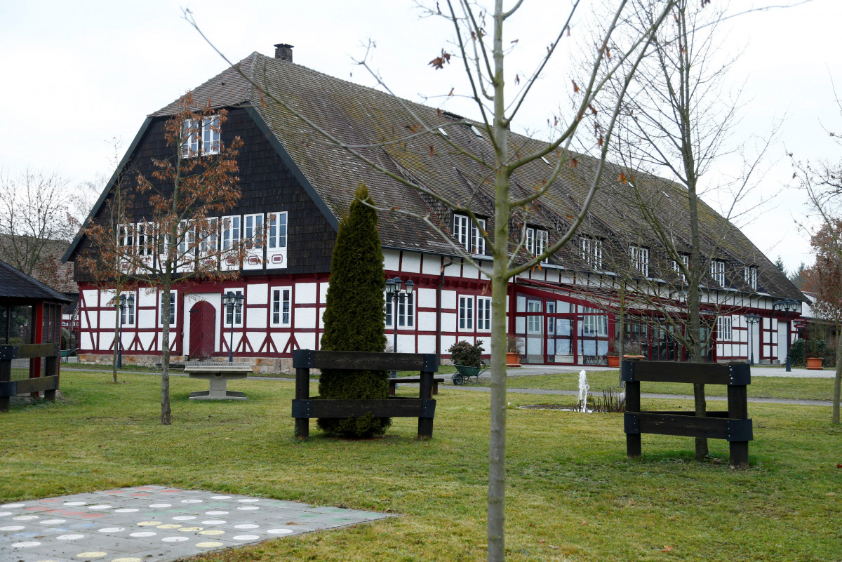 An outside view of the equestrian sports farm 
