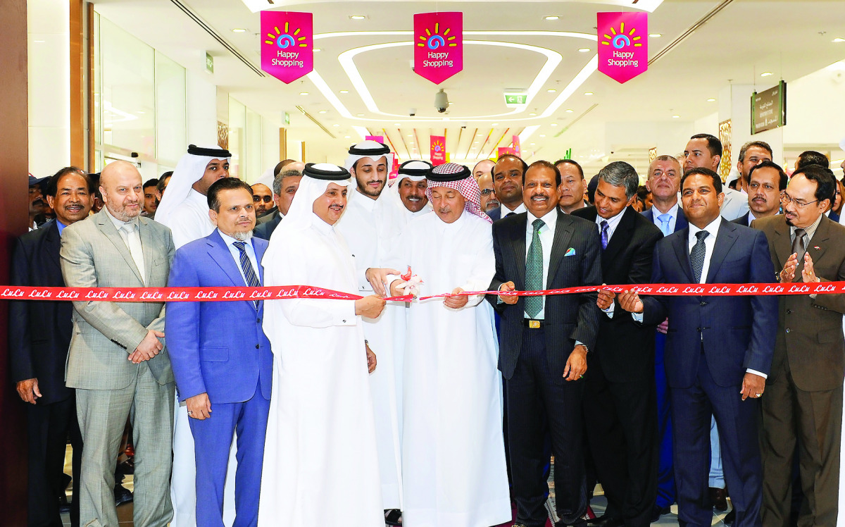 Officials at the inauguration of the seventh Lulu Hypermarket at Al Messila, Doha. Pic: Salim Matramkot / The Peninsula