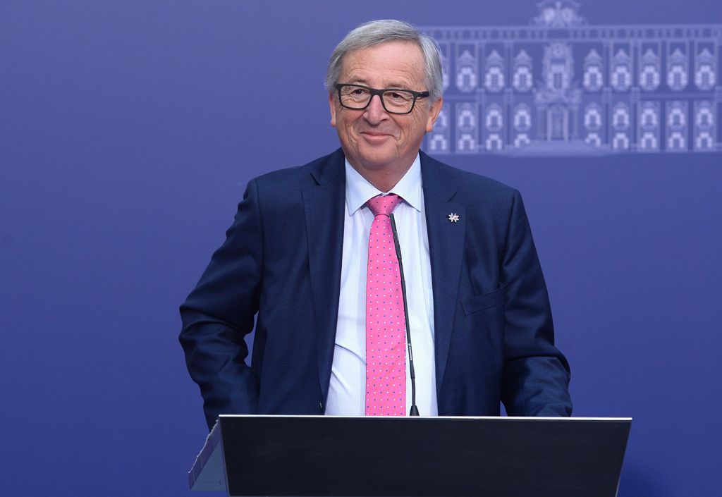 European Commission president Jean-Claude Juncker attends a press conference on January 11, 2017 in Valletta, Malta, to mark the start of the Maltese EU presidency. Malta OUT
