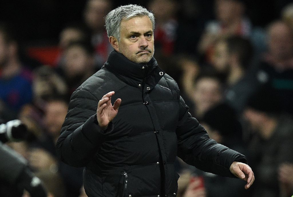 (file Photo) Manchester United's Portuguese manager Jose Mourinho leaves the pitch following the EFL (English Football League) Cup semi-final football match between Manchester United and Hull City at Old Trafford in Manchester, north west England on Janua
