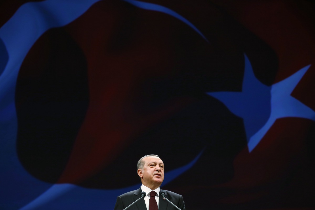 urkish President Recep Tayyip Erdogan gives a speech during the inauguration ceremony held for the newly constructed service buildings of Turkish Social Security Institution, at the Presidential Complex in Ankara, Turkey on January 17, 2017. ( Kayhan Özer
