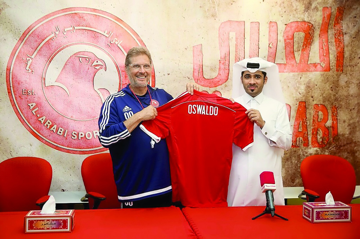 Al Arabi new coach Osvaldo Oliveira of Brazil. 