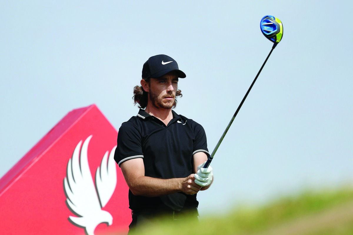 Tommy Fleetwood of England plays a shot during the third round of the Abu Dhabi Golf Championship in the capital of the United Arab Emirates on January 21. Fleetwood, is the title favourite Commercial Bank Qatar Masters which begins at the Doha Golf Club 