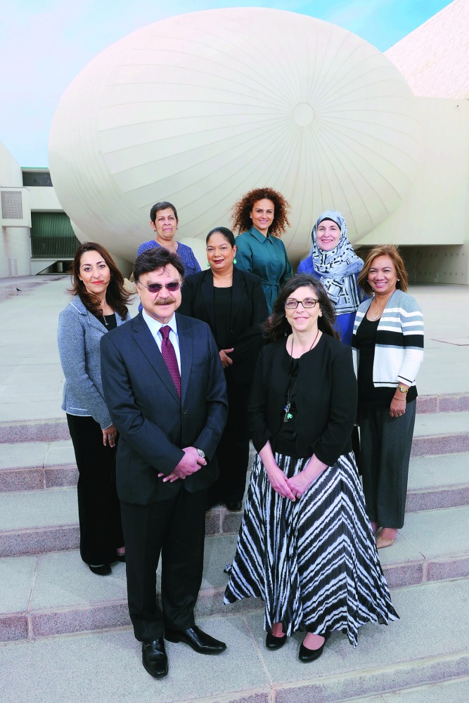 Dr Javaid Sheikh (left), Dean of WCM-Q, and Dr Thurayya Arayssi with WCM-Q’s Continuing Professional Development team.