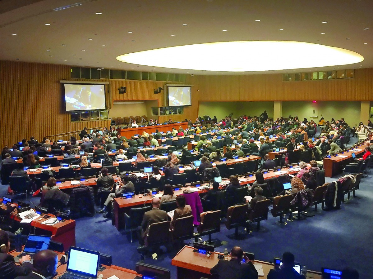 Delegates at the 55th Session of the Commission for Social Development, at the UN Headquarters in New York.