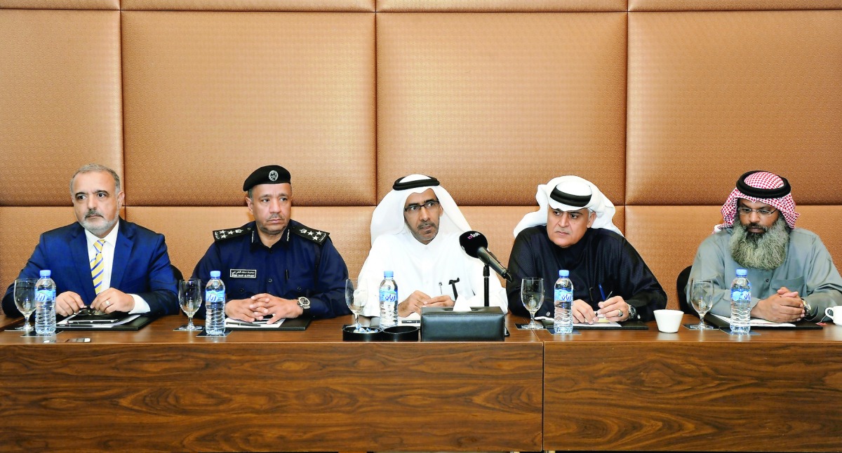 From Left: Dr Adnan Abu Dayya, Executive Director and CEO of QMIC, Brigadier Mohammed Saad Al Kharji, Director of Traffic Department, Abdulla Zaid Al Talib, Chairman of QMIC, Brigadier Mohamed Abdullah Al Maliki, Secretary-General of National Traffic Safe