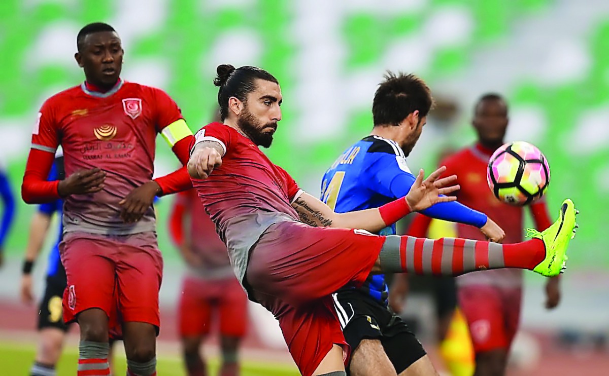 Action during the QSL match between Lekhwiya and Al Sailiya at Al Ahli’s Hamad bin Khalifa Stadium yesterday.
