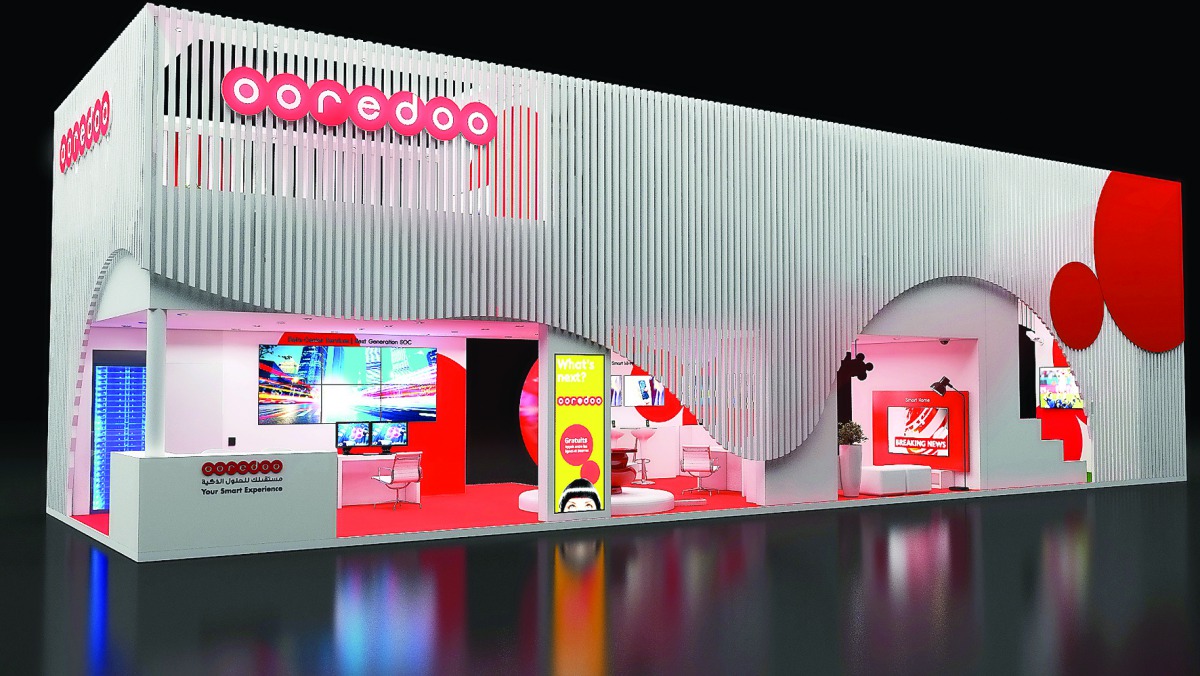 The Ooredoo booth at the QITCOM 2017.