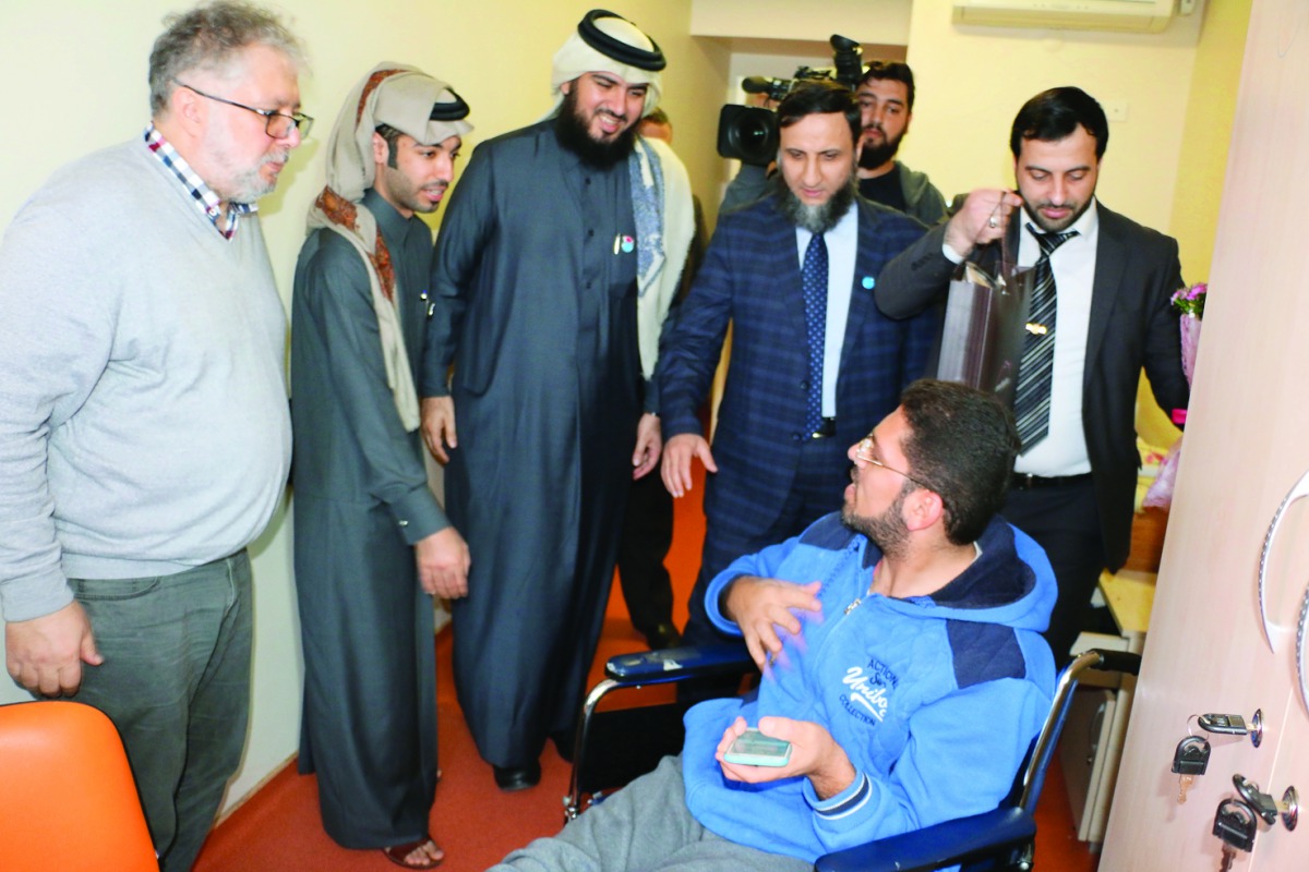 RAF officials interacting with patients at the centre in Istanbul.
