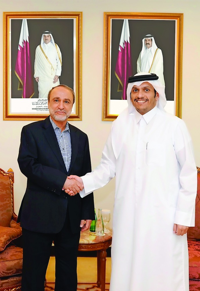 Foreign Minister H E Sheikh Mohamed bin Abdulrahman Al Thani met with President of the Libyan State Supreme Council, Dr Abdulrahman Al Sawihli.  Dr Abdulrahman Al Sawihli and his accompanying delegation met Emir H H Sheikh Tamim bin Hamad Al Thani at the 