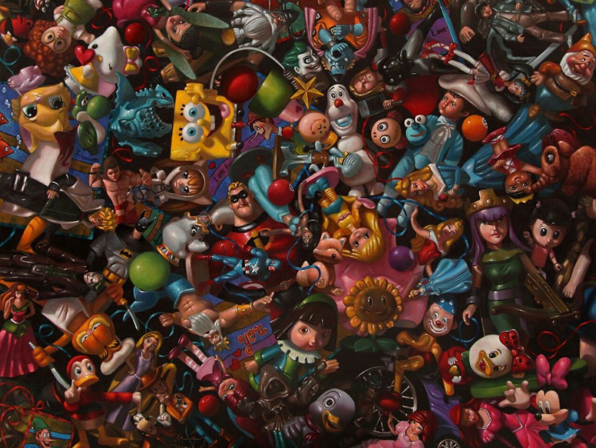 Siamak Azmi using images of dolls to convey a message