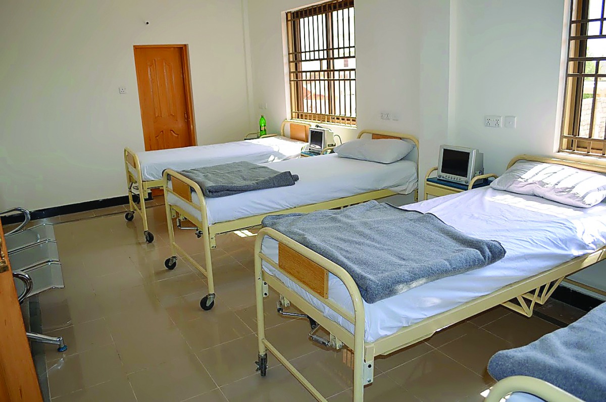 Beds at Al Jaber Medical Center in Pakistan.