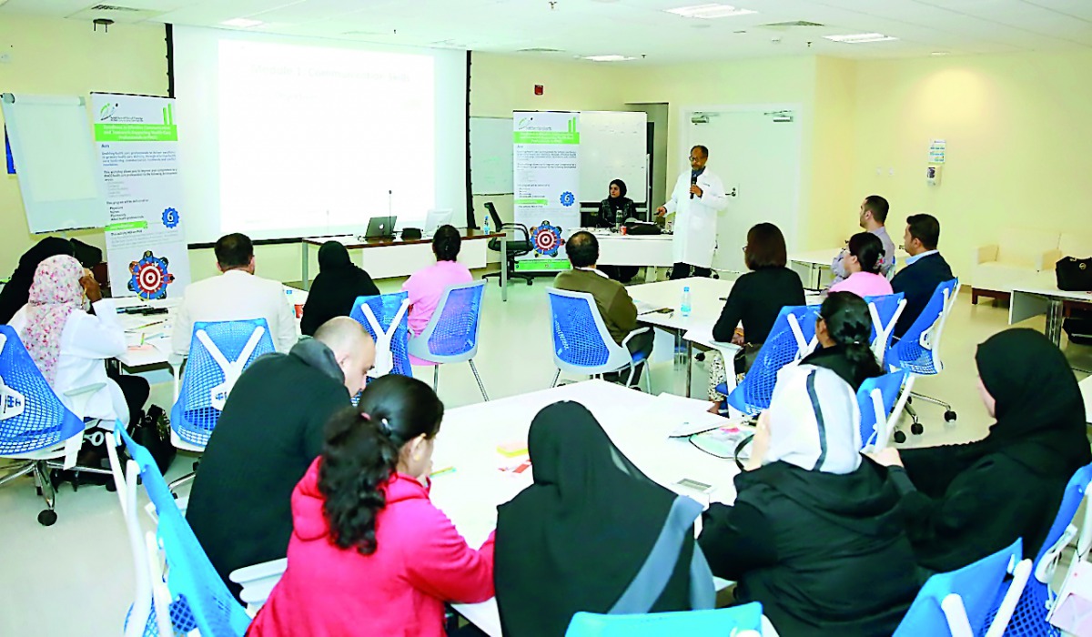 Healthcare practitioners being trained as part of Excellence in Effective Communication and Teamwork programme.
