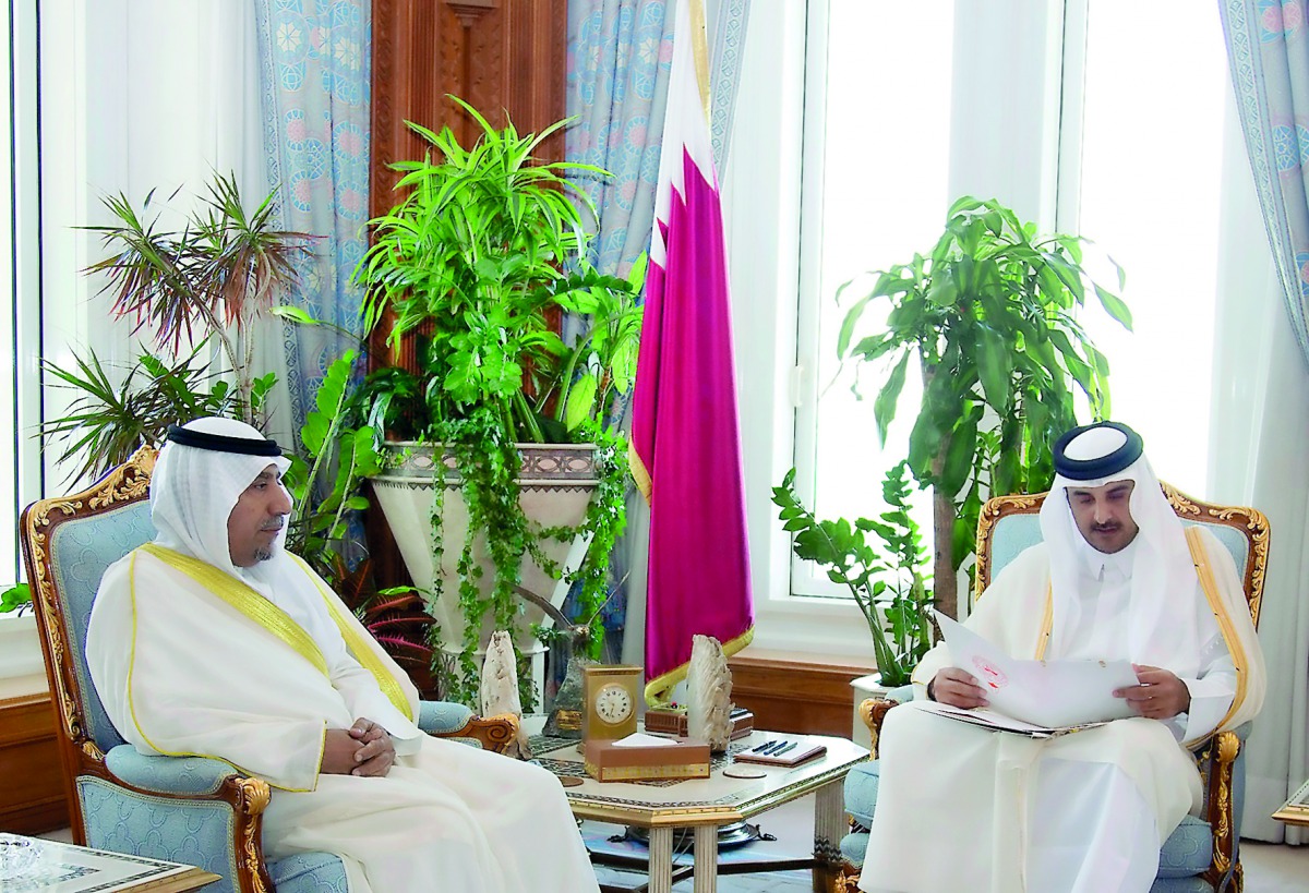Emir H H Sheikh Tamim bin Hamad Al Thani has received a written message from the Emir of Kuwait H H Sheikh Sabah Al Ahmed Al Jaber Al Sabah, pertaining to bilateral relations. Kuwaiti Ambassador to Qatar, Hafeez Mohammed Al Ajmi, delivered the message dur