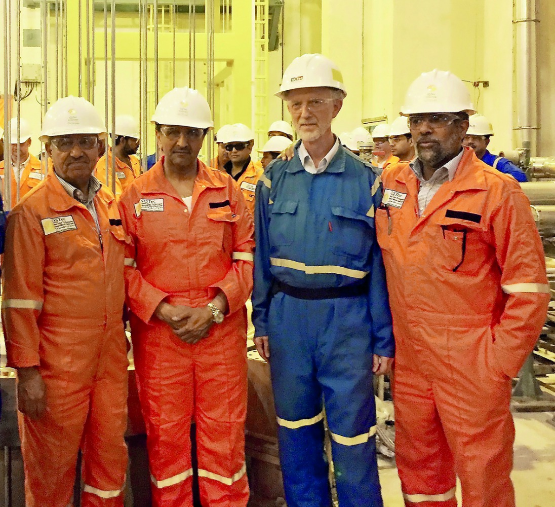 From left: Mohamed Al Hammadi, QSTec Chief Project Officer; Dr Khalid K Al Hajri, QSTec Chairman & CEO; Volker Kinzig, Sitec CEO; and Abdulla Al Buainain, QSTec Deputy Chief Project Officer. 