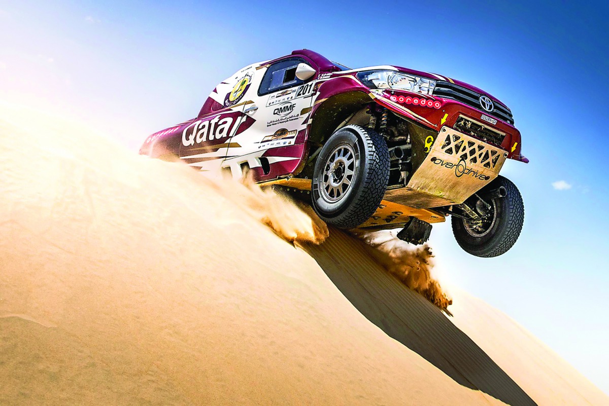 Overdrive Racing's  Qatari driver Nasser  Saleh Al Attiyah and his  French navigator Matthieu Baumel  are seen  in action in this file photo. 
