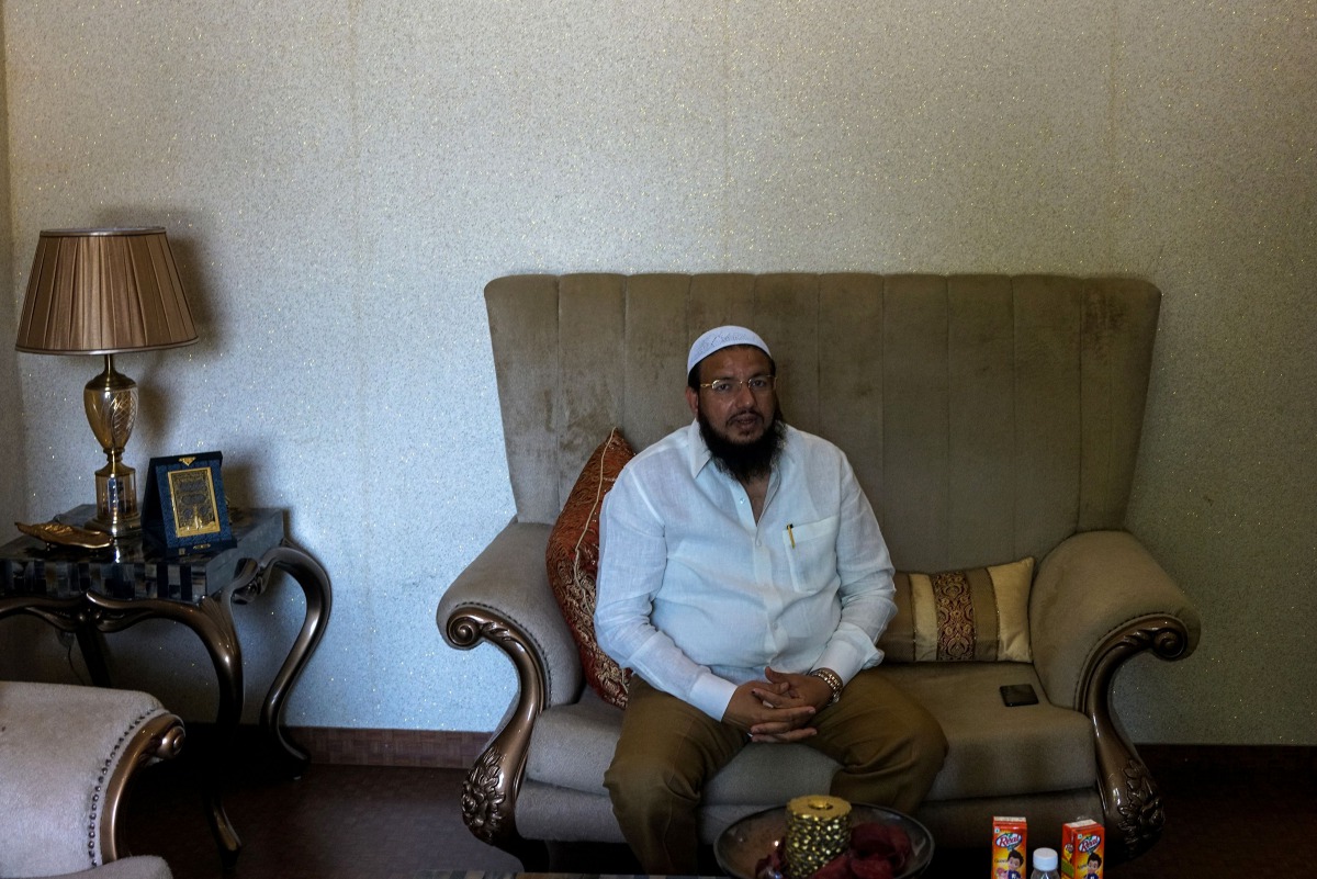 In this photograph taken on March 25, 2017, meat businessman Shahid Akhlaq looks on as he sits inside his factory farm house in Meerut. A zealous campaign to protect cows -- considered sacred by Hindus -- by a new right-wing government in Uttar Pradesh st