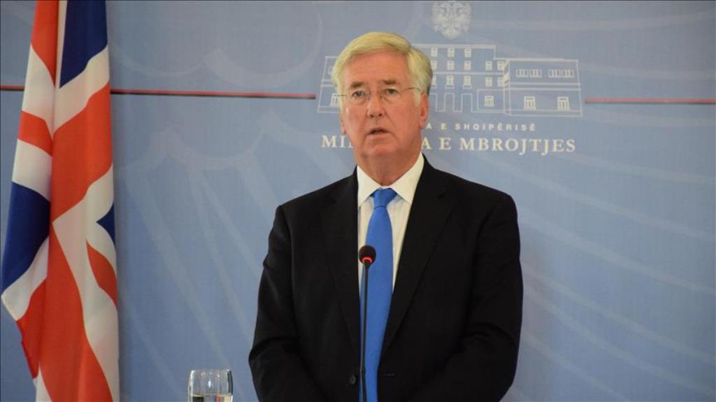 File Photo - British Defense Minister Michael Fallon.