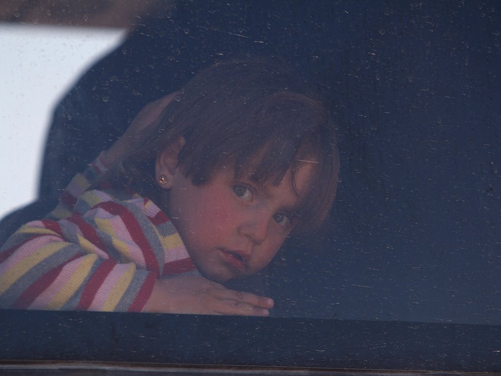 Image of a Syrian girl that fled from Raqqa city. REUTERS/Rodi Said
