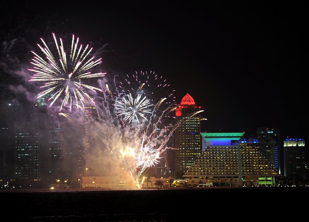 Fireworks display at the closing ceremony.  Pic: Salim Matramkot / The Peninsula