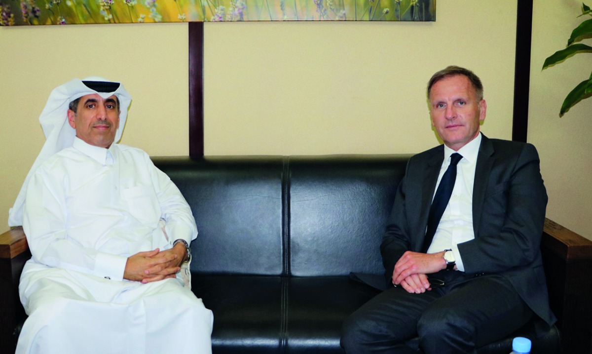 Dr Ibrahim Al Naimi, Chairman of DICID with Hans-Udo Muzel, the Ambassador of the Federal Republic of Germany to Qatar.