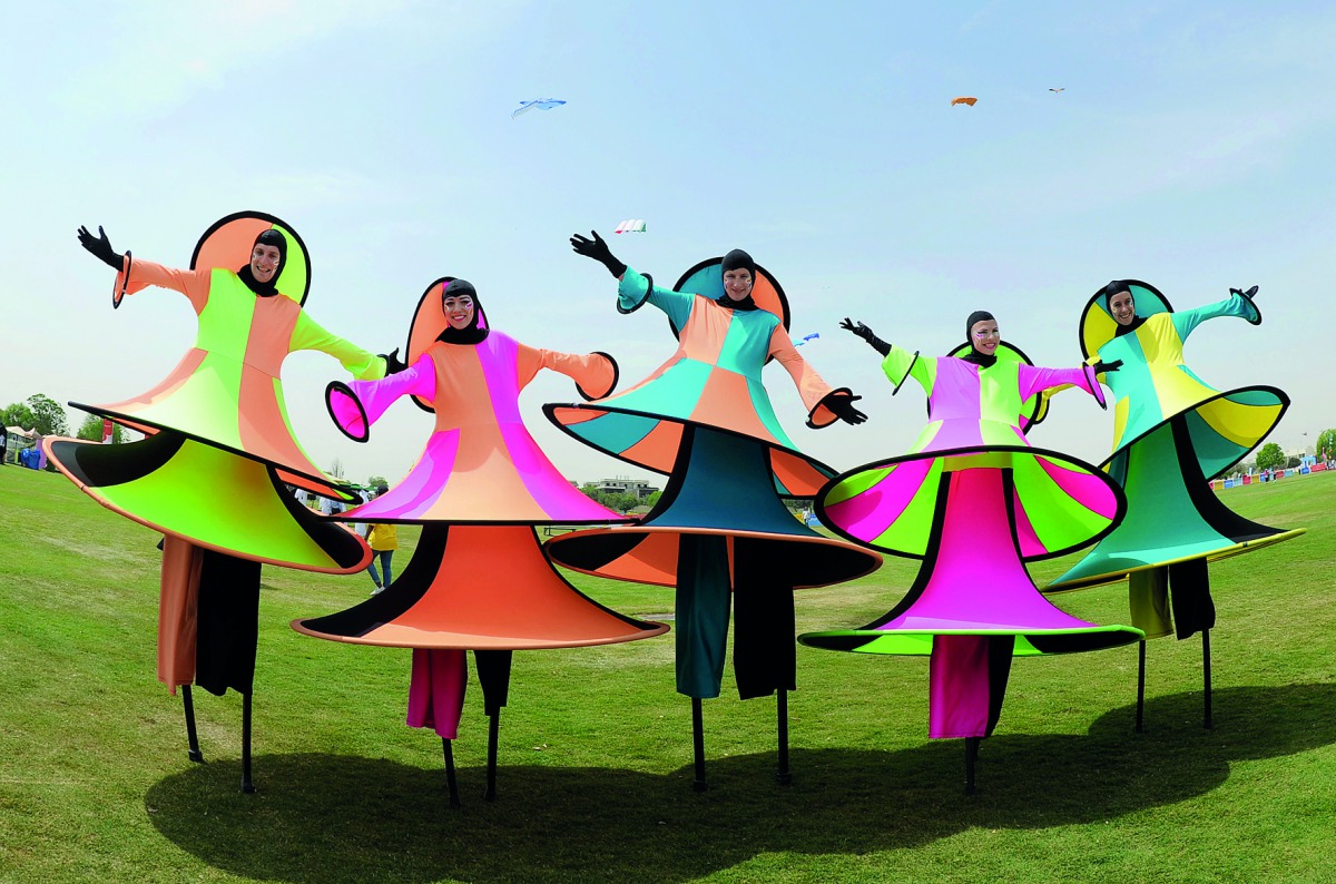 A colourful dance at the launch ceremony of the international kite festival.  Pictures: Salim Matramkot / The Peninsula