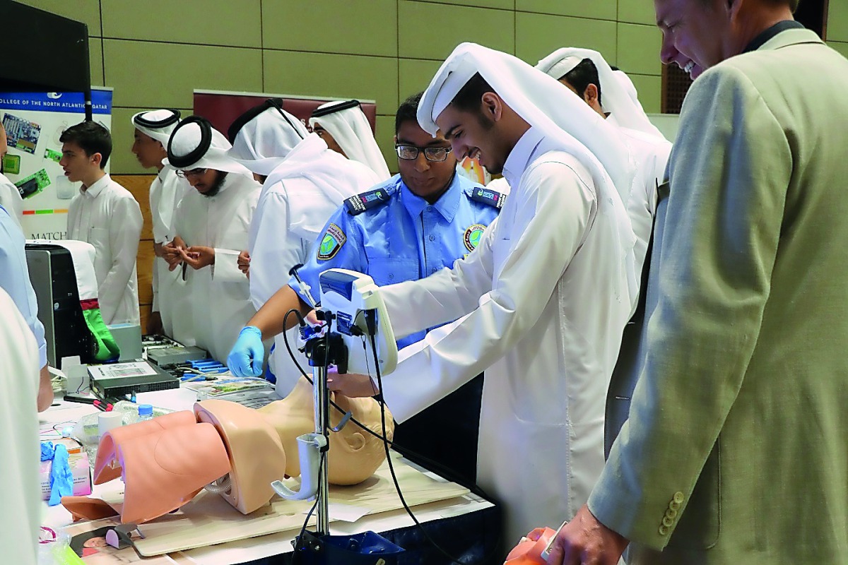 Students participating in a range of interactive activities at the Career Village.
