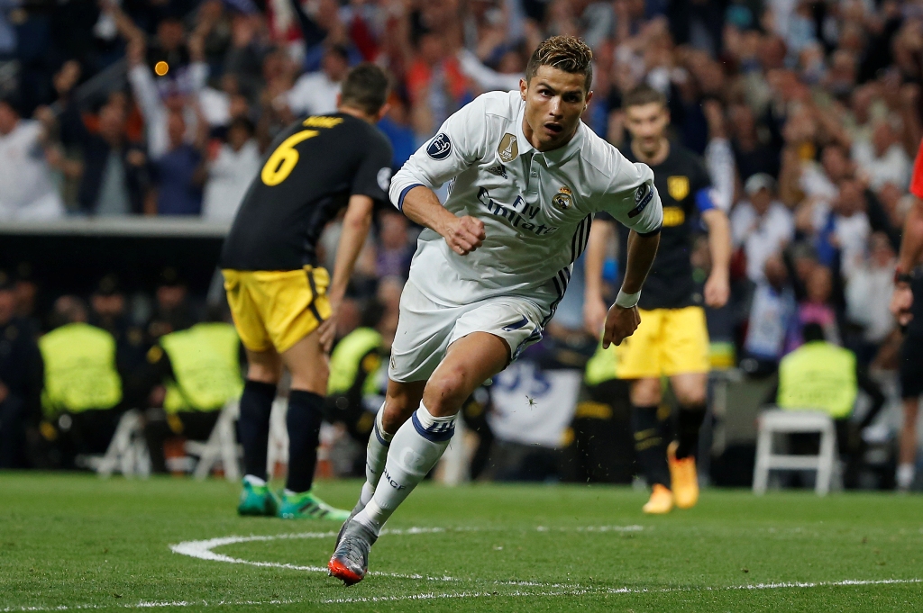 Real Madrid's Cristiano Ronaldo celebrates scoring their second goal Reuters / Susana Vera Livepic

