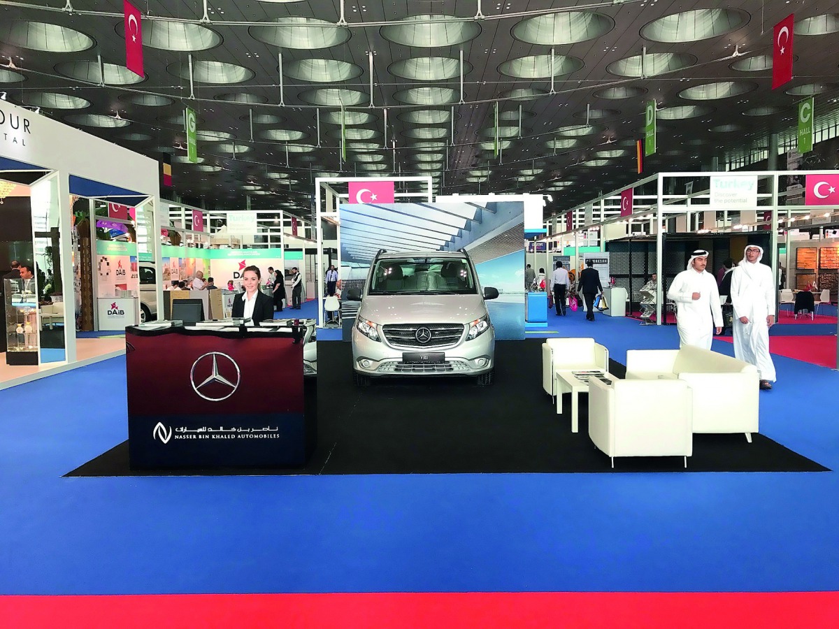 Nasser Bin Khaled Automobiles displaying the Mercedes-Benz van Vito at Project Qatar.