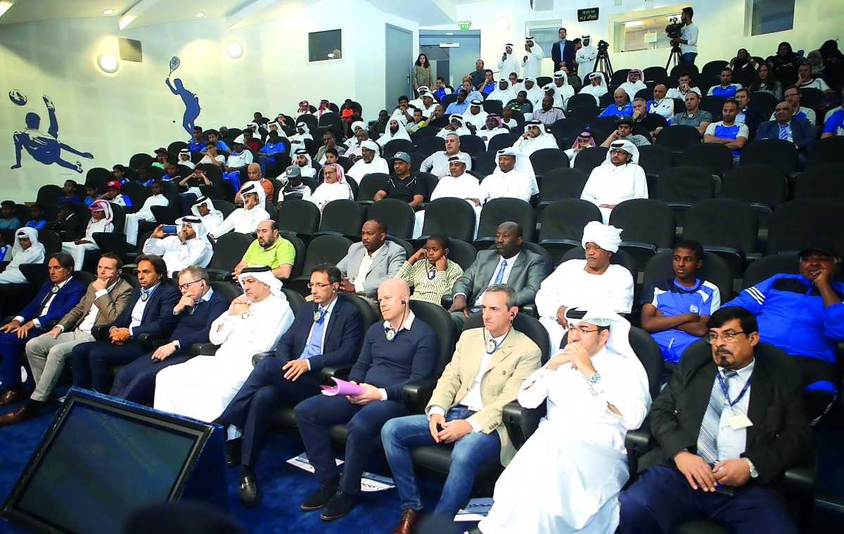 A section of the crowd attending the Aspire Academy scholarship ceremony at Aspire Academy.