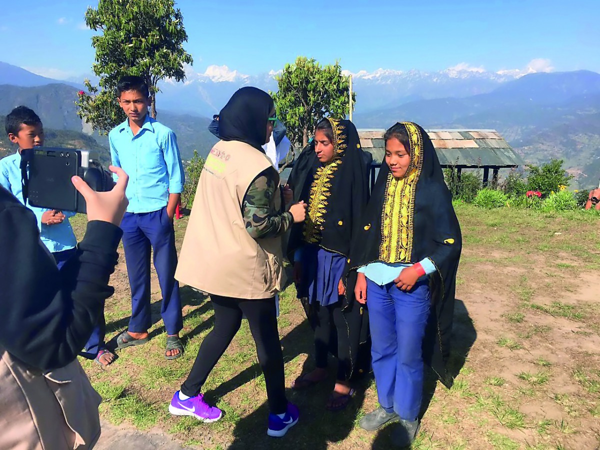 18 QU students visited Nepal to get a feel of the learning challenges in the country where they interacted with schoolchidren. 