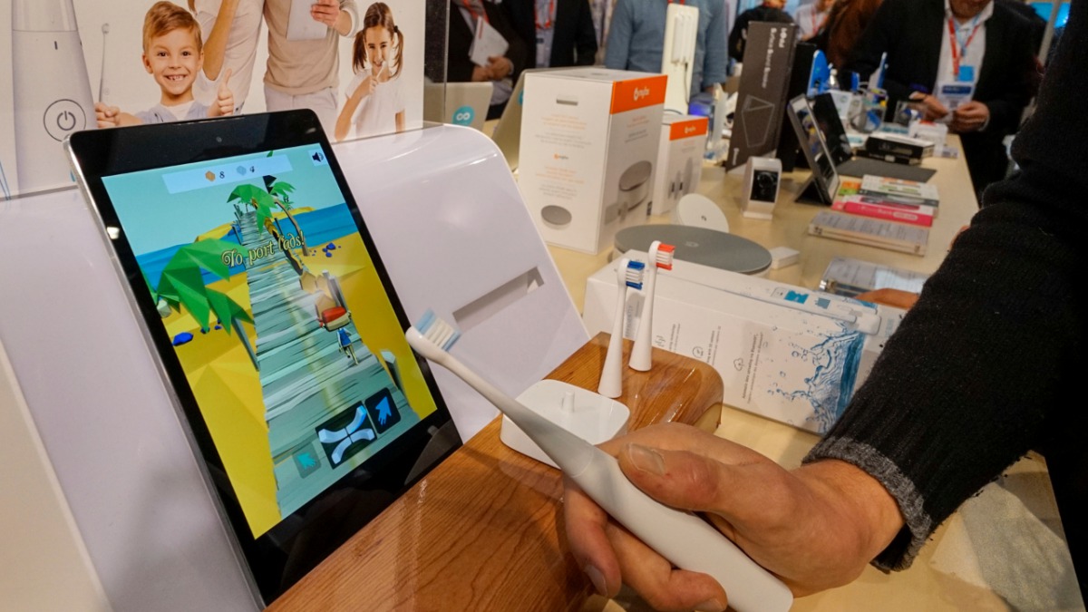 File picture of a bluetooth toothbrush at an event in France. Reuters 