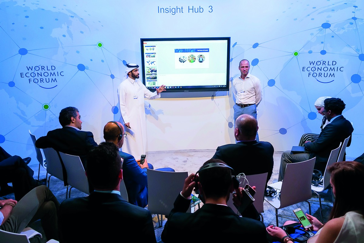 Hassan Al Thawadi, Secretary-General, Supreme Committee for Delivery and Legacy, and Juergen Griesbeck, Founder and Chief Executive Officer, streetfootballworld, Germany during the Session: 