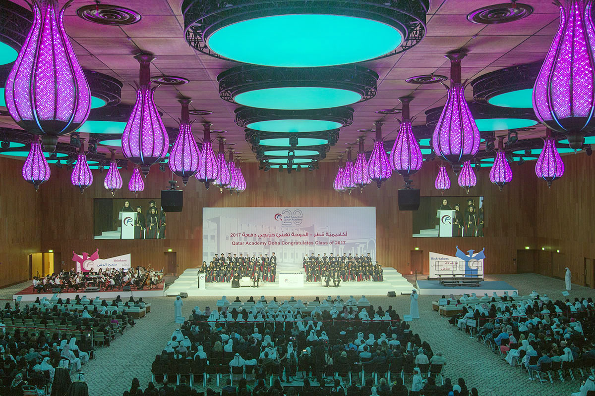Qatar Academy Doha's  graduation ceremony of  Class of 2017 at the Qatar National Convention Center (QNCC), yesterday.
